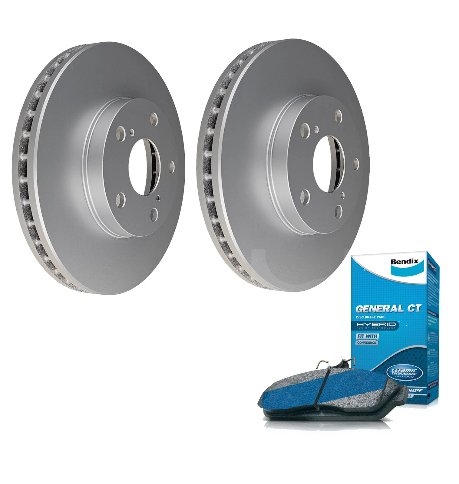 Bendix Front Brake Pads GCT + Rotors for Haval H6 2.0L GW4C20 2016-2021 FWD DCT