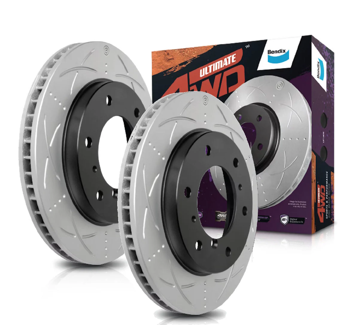 2x Bendix ULT4WD Front Brake Rotor for Ford Everest UA UB Ranger Raptor X PX3