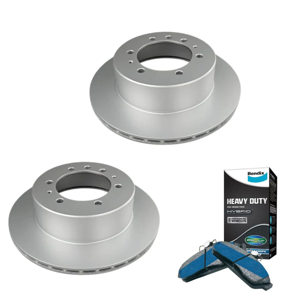 Bendix HD Rear BrakePads+Rotors for Toyota LandCruiser LC300 FJA300 Prado GDJ251