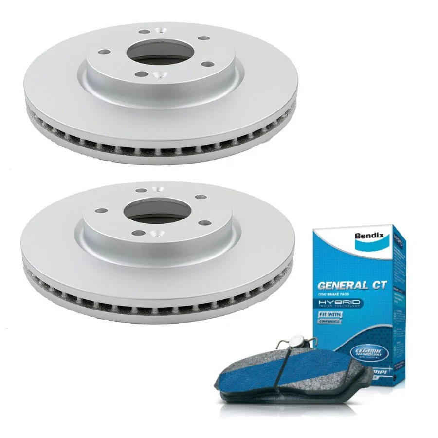 Front Bendix Brake Pads + Rotors for Hyundai Sonata NF Tiburon GK Tucson JM