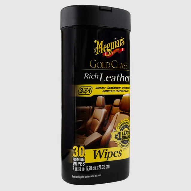 Meguiars Gold Class Rich Leather 3-in-1 Wipes - 30 Wipes - G10900