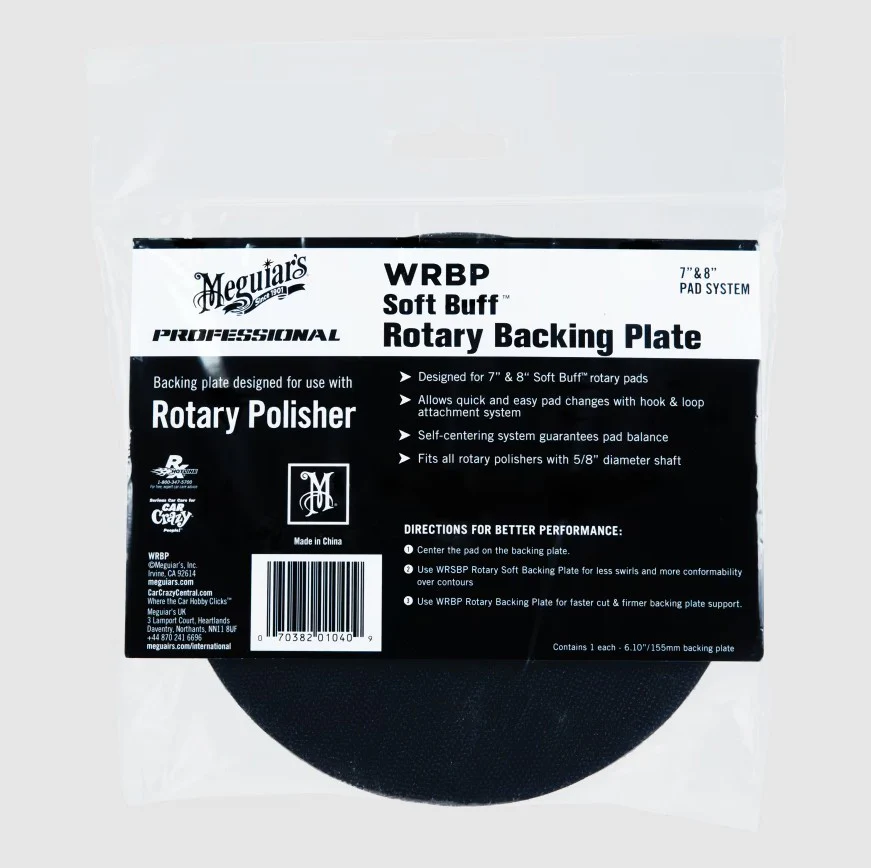 Meguiars Soft Buff Rotary Backing Platefor 7" and 8" Soft Buff Rotary pad - WRBP