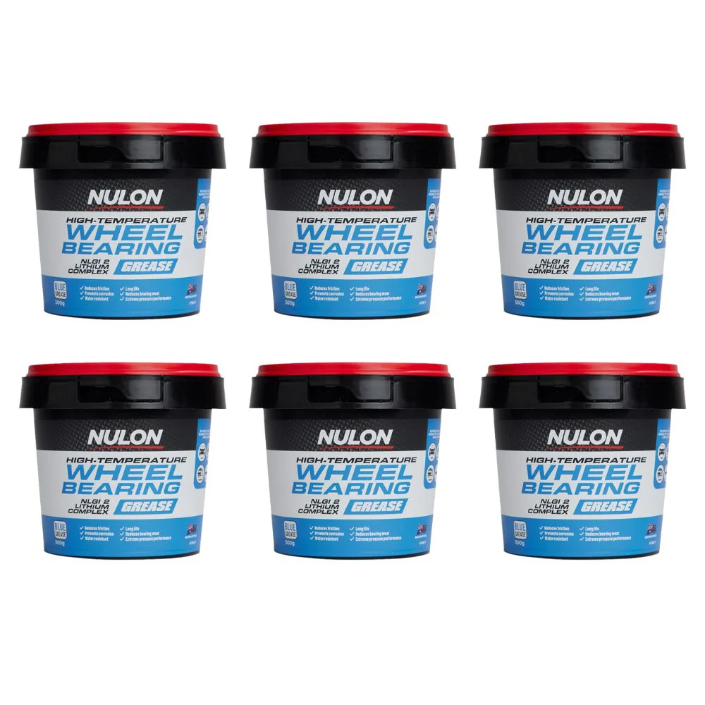 Set of 6 Nulon High-Temperature Wheel Bearing NLGI 2 Lithium Complex Grease 500g